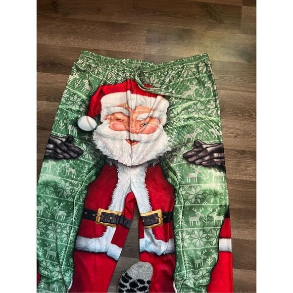 Dreamwave Christmas Santa Claus Fleece Pants Men’s Size 2XL NEW - Picture 4 of 11